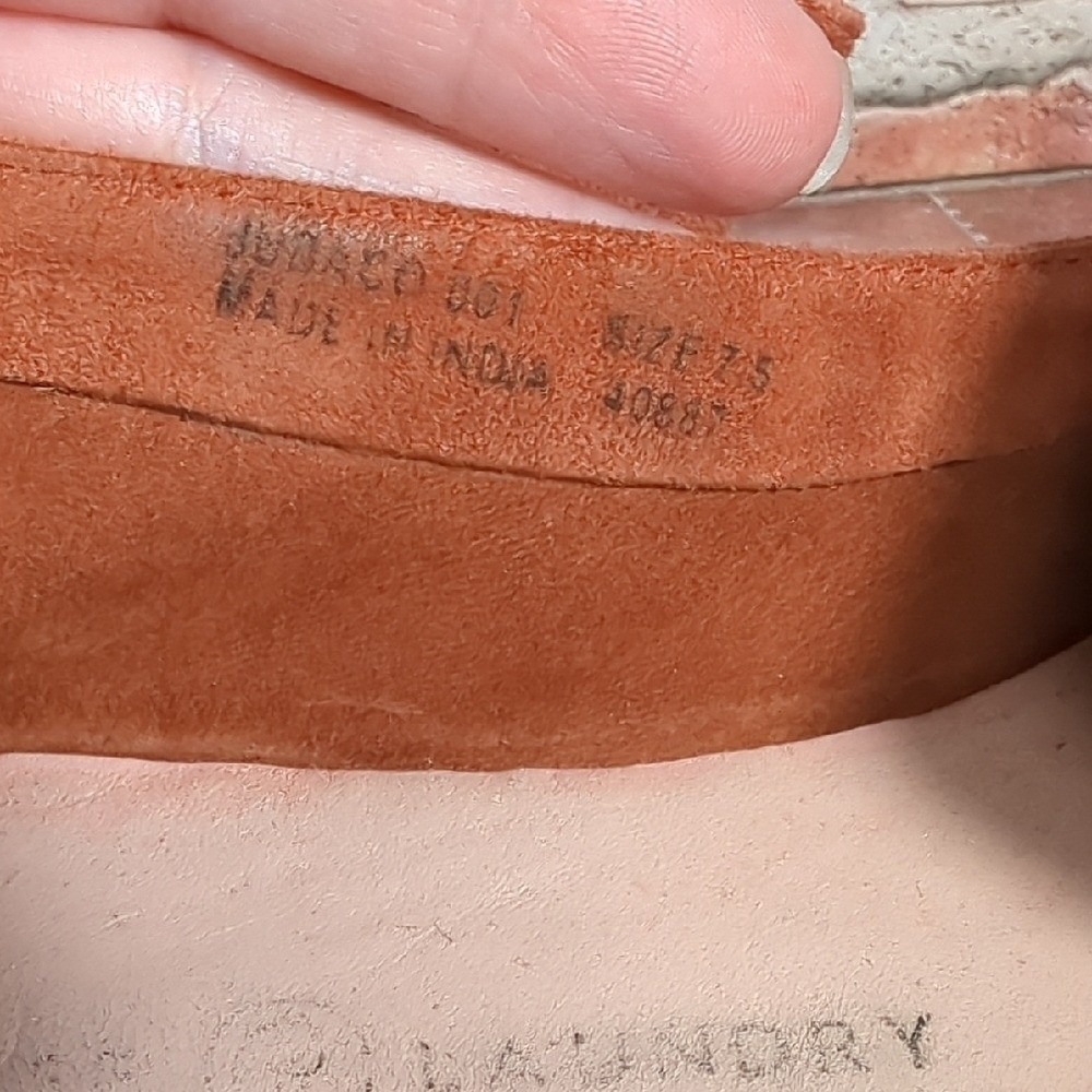 Chinese Laundry Burnt Orange Rust Suede Loafers Flats Fall Boho Women's Size 7.5 - Picture 13 of 16